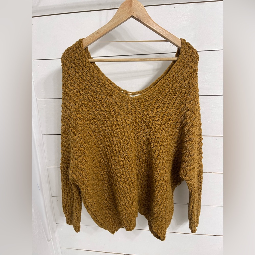 Batwing off shoulder sweater